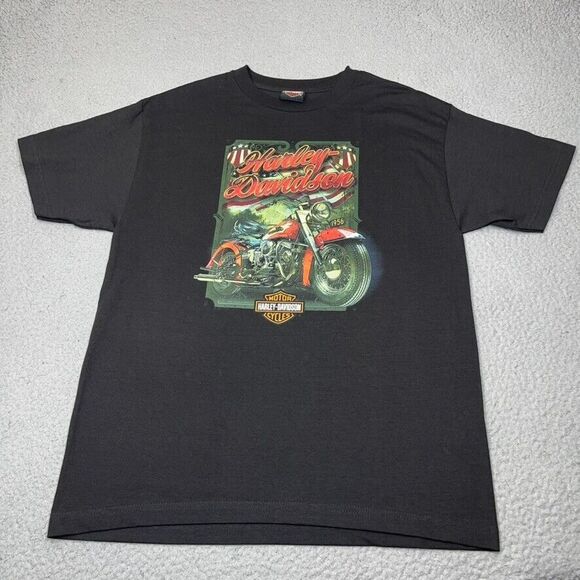 Harley Davidson Shirt Men Large Black Daytona Bruce Rossmeyer Back Print Bravado - Picture 1 of 14